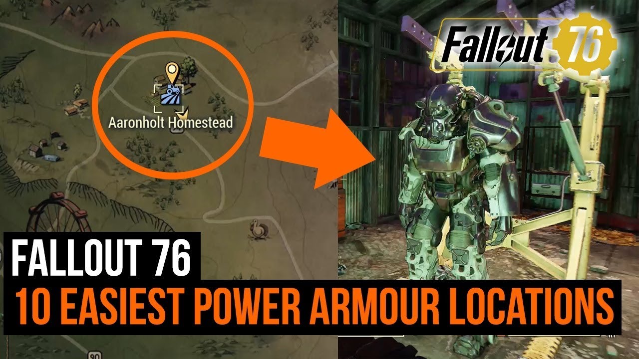 Fallout 76 - 10 Easiest Power Armor Locations - YouTube