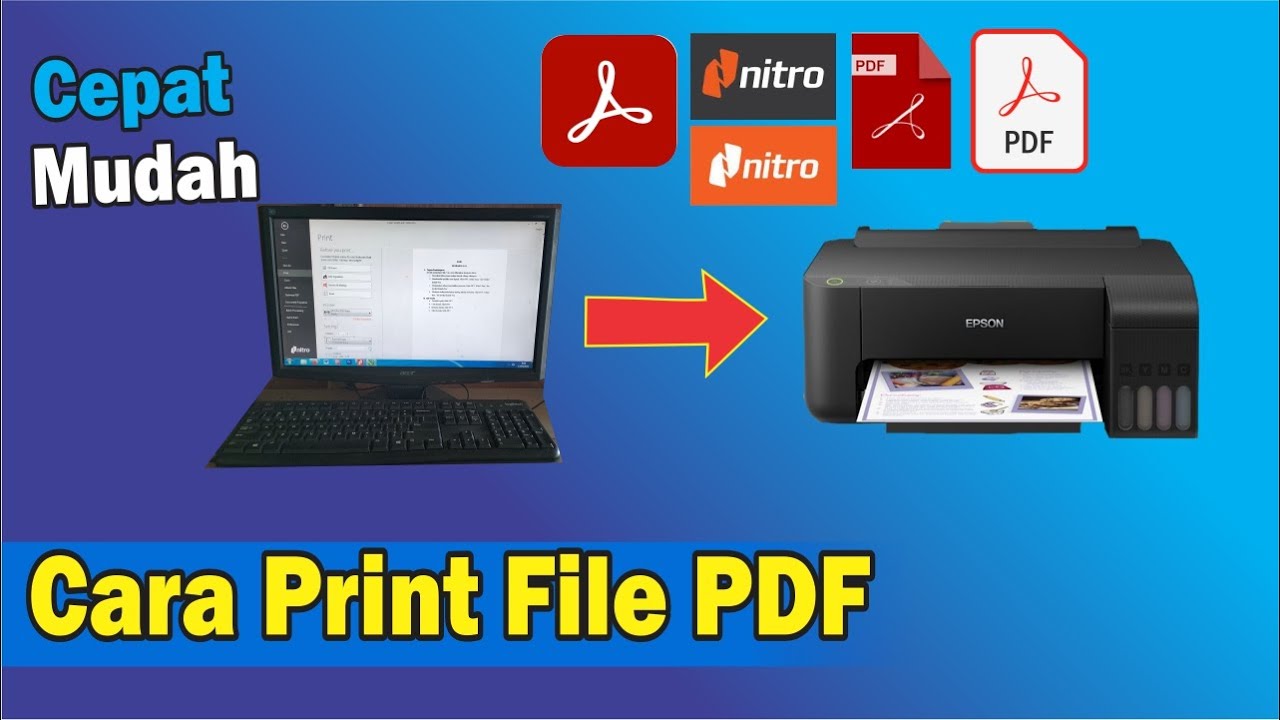 Cara Print File PDF Di Komputer - YouTube