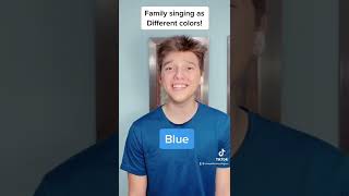 FAMILY SINGING AS DIFFERENT COLORS!!! 🟡🟠🔴🟣🔵🟢 #shorts