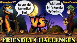 @Champion.Gaming vs GamePanda 🔥 Friendly Challenge 🔥😎 - Hill Climb Racing 2 / HCR2