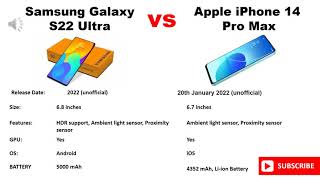 Samsung Galaxy S22 Ultra vs Apple iPhone 14 Pro Max