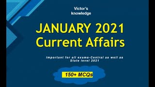 January 2021- Current Affairs- 150+ MCQs -PPSC/NAIB TEHSILDAR/SUB INSPECTOR/UPSC