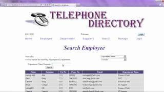 Web Telephone Directory Part 1 - How to Use & Manage