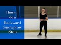 How to Stop Backwards on Ice, Backward Snowplow Stop tutorial