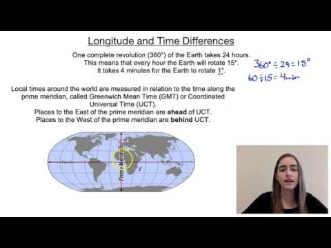 What is the time difference between two latitudes?