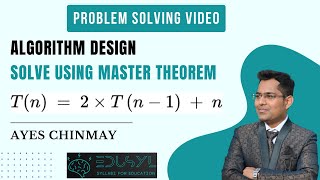 Algorithm Design | Solve using master method | T(n) = 2*T(n-1) + n #algorithm #algorithmdesign