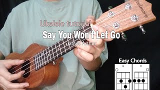 James Arthur -Say You Won't Let Go  Ukulele tutorial (EASY 4 CHORDS)
