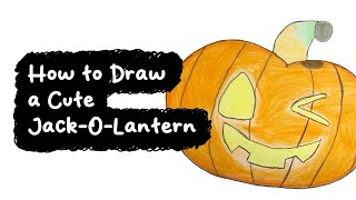 How to Draw a Cute Kawaii Halloween Pumpkin | Step-by-Step Tutorial