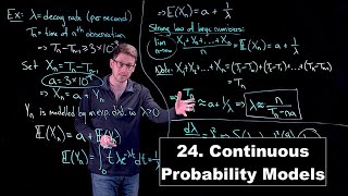Continuous Probability Models - Math Modelling | Lecture 24