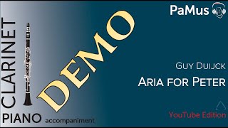 Guy Duijck: Aria for Peter for clarinet and piano
