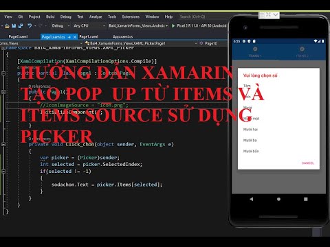 Lập Trình Di động - Xamarin - Bài 4: Xamarin Form - Picker - YouTube