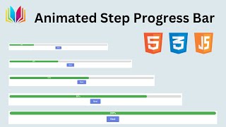 How To Make Animated Steps Progress Bar Using HTML CSS, JavaScript #animatedprogressbar #progressbar