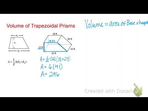 Volume Of Trapezoidal Prisms - YouTube