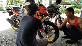 Tutorial Pasang Cover Shock Up Side Down Vixion