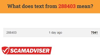 288403 text message - why did you get it and what does it mean?