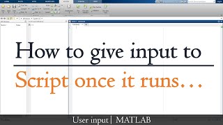 User input MATLAB Function | How to give user input in matlab script | MATLAB TUTORIALS | Mruduraj