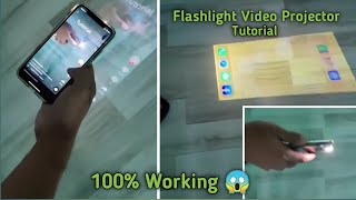 How to Mobile FlashLight Video Projector in Any Mobile 💯😱| FlashLight Projector simulator Tutorial