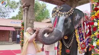 PM Narendra Modi performs darshan and pooja at Sri Ranganathaswamy Temple, Trichy