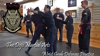 Practicing Wrist Grab Defenses at The Dojo Martial Arts Cincinnati, Ohio