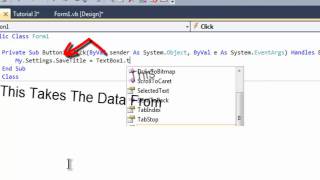 Visual Basic 2010 Tutorial 3 - Saving User Data