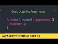 What is Destructuring Argument? New in ECMAScript 6 - JavaScript Tutorial Part - 33
