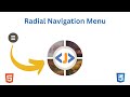 Radial Menu Effect Using HTML & CSS | Circular Navigation Menu Animation