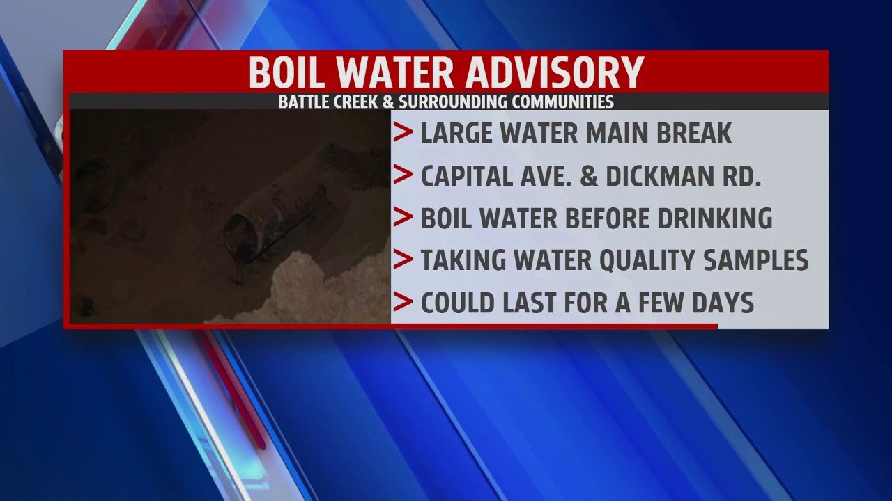 Water Main Break Causes Boil Water Advisory For Communities - YouTube