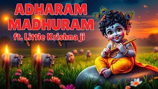 Adharam Madhuram ft. little baby Krishnaji | Krishna Bhajan | Slowed & Reverb| Madhurashtakam