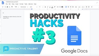 Productivity Hacks for Remote Workers - Google Docs #3