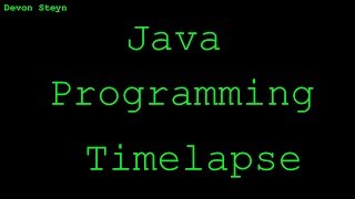 Java Programming Time Lapse | Dodge The Bars