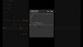 How to make inverted right traingle number pattern in Python?#ytshorts#pythontutorialsforbeginners