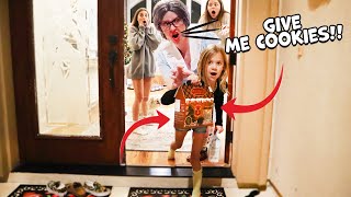 Grouchy Granny breaks in and Steals our CHRISTMAS COOKIES!!