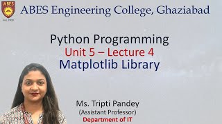 Lecture 4 (Unit 5) || Matplotlib Library || Python Programming