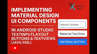 How to create Material-UI Edittext, Buttons & TextViews in Android Studio | Java & XML Tutorial