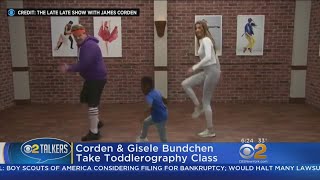 James Corden, Gisele Bundchen Take Dance Class