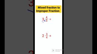 Hack for all ages | convert mixed fraction to improper fraction #math #shorts  #mathematics #maths