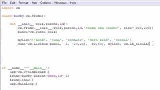 wxPython Programming Tutorial - 13 - List Boxes