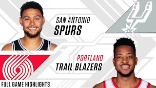 San Antonio Spurs at Portland Trail Blazers | Full Game Highlights