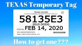 How to get a Texas Temporary Car Tag
