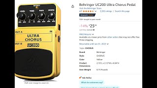 BEST BUDGET CHEAP CHORUS PEDAL on AMAZON BEHRINGER UC200 CHORUS PEDAL BOSS BEATER BUDGET FRIENDLY