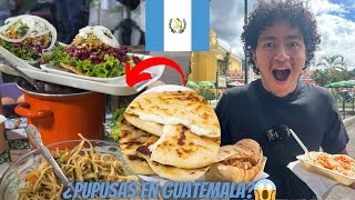 ¿Venden Pupusas en Guatemala?😱Probando comida típica Guatemalteca🇬🇹