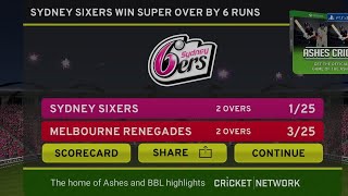 BBL Cricket gameplay /  ✨Melbourne Renegades vs ✨Sydney 6ers / Finish In Super Over / #gaming #game