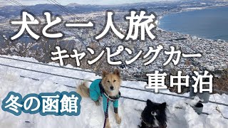 【女一人、犬とキャンピングカー旅】おひとりさまのクリスマスは…地味に楽しい😅函館山に登り、夜はクリスマスファンタジーを楽しむ冬の函館旅〜年末年始道南車中泊旅⑤