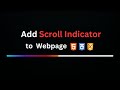 Scroll Indicator - Track Scroll Progress Using only HTML & CSS || Sticky Bar ||  No Javascript