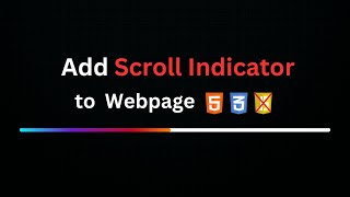 Scroll Indicator - Track Scroll Progress Using only HTML & CSS || Sticky Bar || No Javascript
