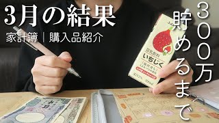 2024年3月分🌸300万貯めるまでの道のり｜家計簿｜購入品紹介