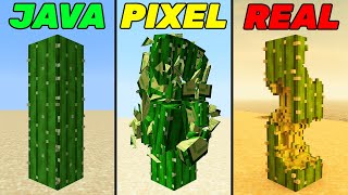 java vs pixel vs realistic minecraft