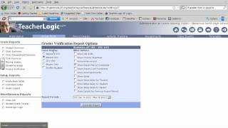 TeacherLogic: Generating a Grades Verification Report