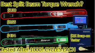 Best 1/2 Torque Wrench? Icon, Precision Instruments, Snap-On After,  1000 Cycles Tested EACH