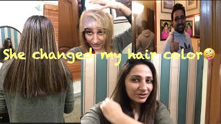 She changed my hair color |Iman and Moazzam| Vlog#71.